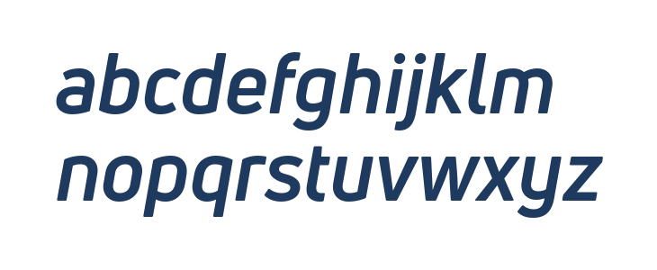 Uni Neue-Trial Bold Italic Lowercase