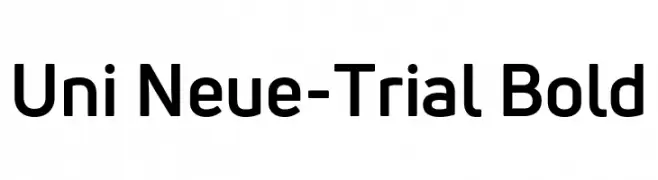 Uni Neue-Trial Bold  Frei Schriftart Herunterladen
