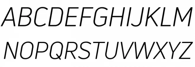 Uni Neue-Trial Book Italic 字体 大写