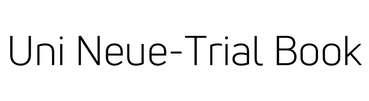 Uni Neue-Trial Book  font caratteri gratis