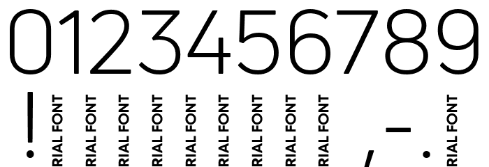 Uni Neue-Trial Book Font OTHER CHARS