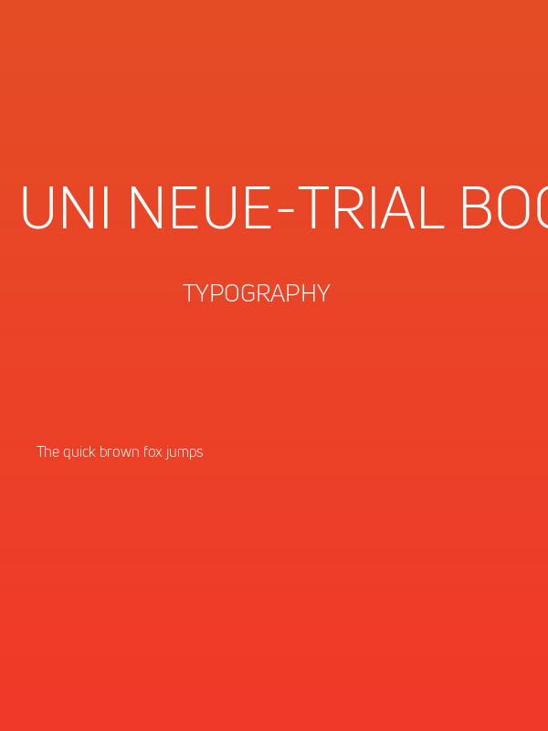 Uni Neue-Trial Book Poster