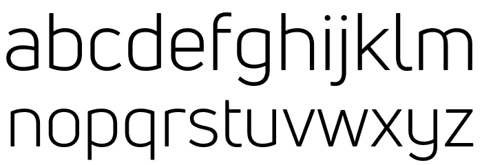 Uni Neue-Trial Book Font LOWERCASE