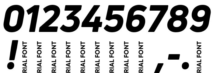 Uni Neue-Trial Heavy Italic Font OTHER CHARS