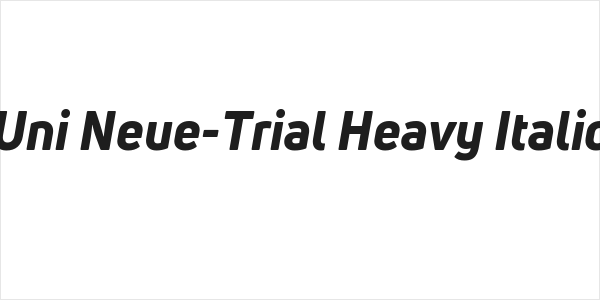 Uni Neue-Trial Heavy Italic Logo