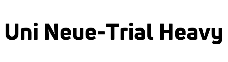 Uni Neue-Trial Heavy  Free Fonts Download