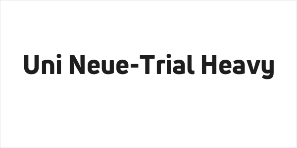 Uni Neue-Trial Heavy Logo