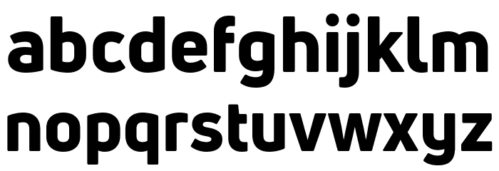 Uni Neue-Trial Heavy Font LOWERCASE