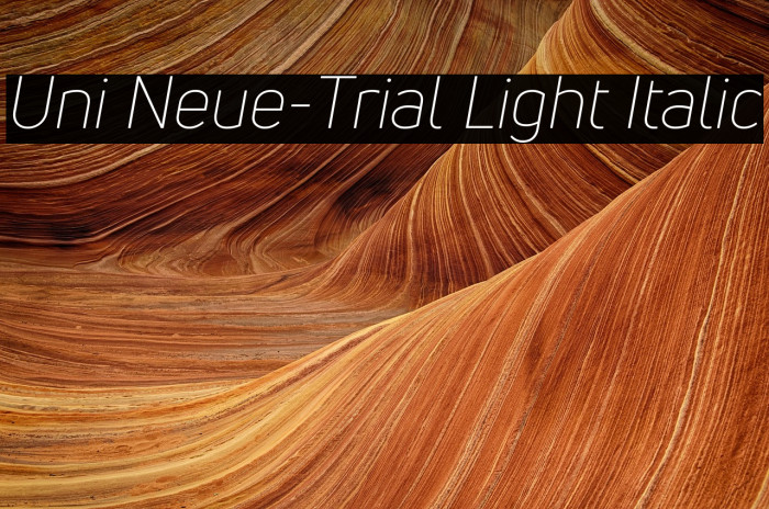 Uni Neue-Trial Light Italic Example 3