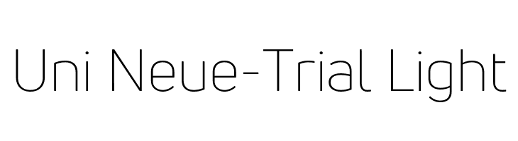 Uni Neue-Trial Light  Frei Schriftart Herunterladen