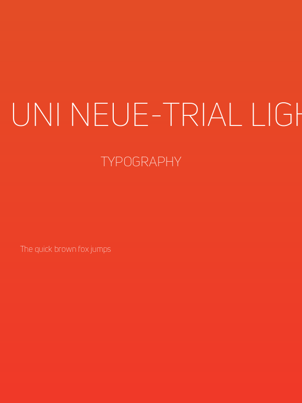 Uni Neue-Trial Light Poster