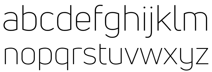 Uni Neue-Trial Light Font LOWERCASE