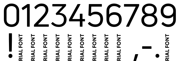 Uni Neue-Trial Regular Font OTHER CHARS