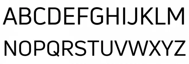 Uni Neue-Trial Regular Font Litere mari