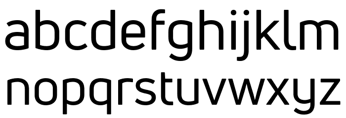 Uni Neue-Trial Regular Font LOWERCASE