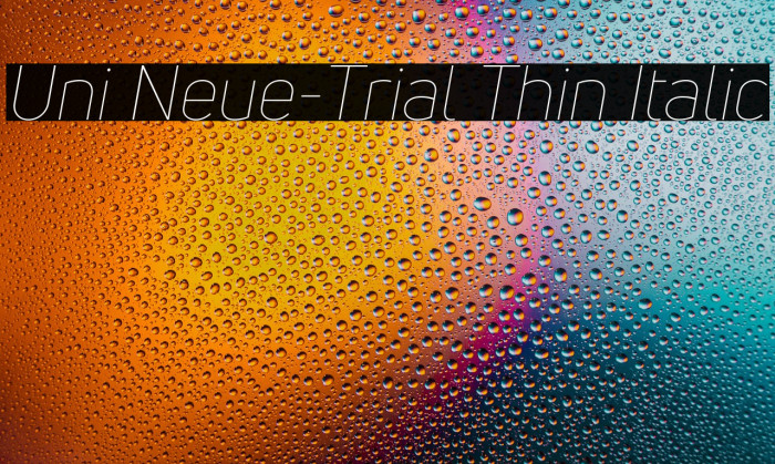Uni Neue-Trial Thin Italic Example 1