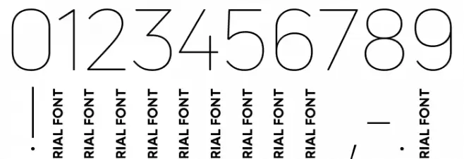 Uni Neue-Trial Thin Font OTHER CHARS