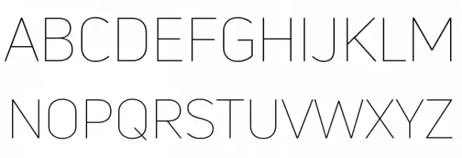 Uni Neue-Trial Thin Schriftart Groß