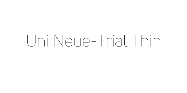 Uni Neue-Trial Thin Logo