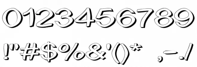 Uni Tortred Font OTHER CHARS