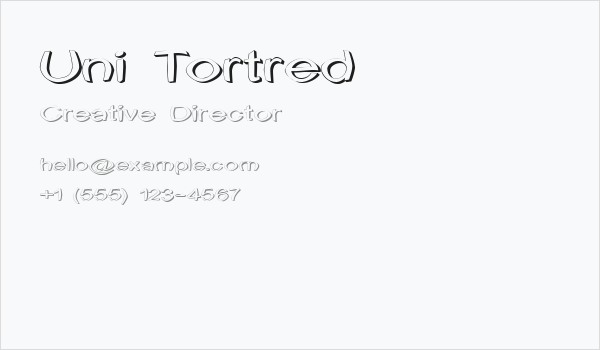 Uni Tortred Business Card
