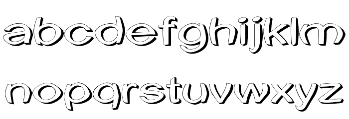 Uni Tortred Font LOWERCASE