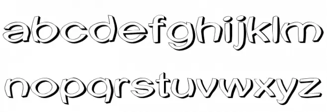 Uni Tortred Font LOWERCASE