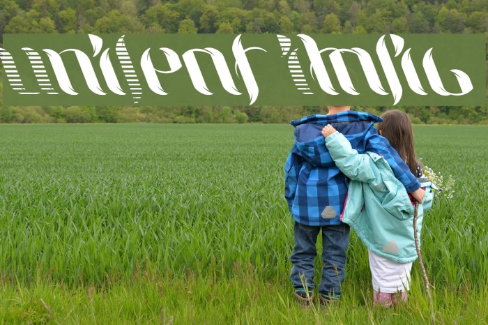 UniLeaf Italic Font examples