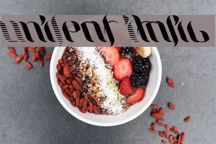 UniLeaf Italic Font examples