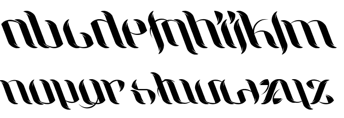 UniLeaf Italic Font LOWERCASE