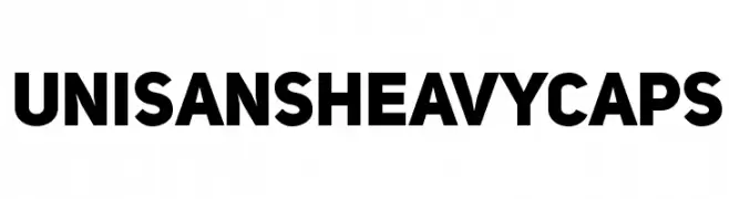 UniSansHeavyCAPS  नि: शुल्क फ़ॉन्ट्स डाउनलोड