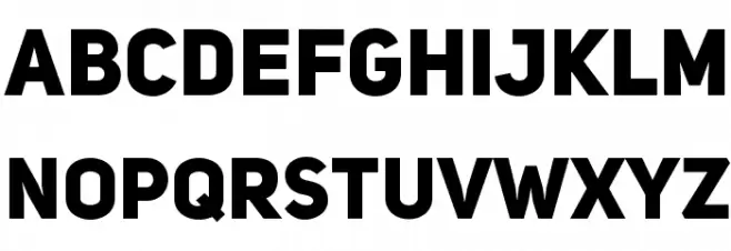 UniSansHeavyCAPS Schriftart Groß