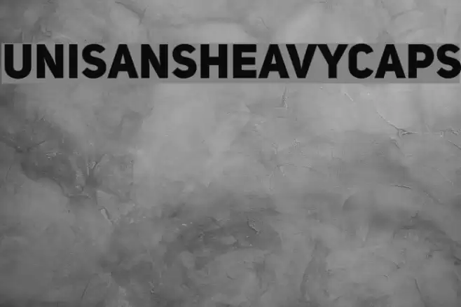 UniSansHeavyCAPS Font examples