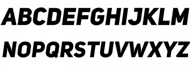 UniSansHeavyItalicCAPS Schriftart Groß