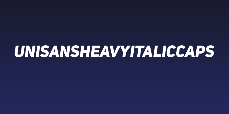UniSansHeavyItalicCAPS Social Header