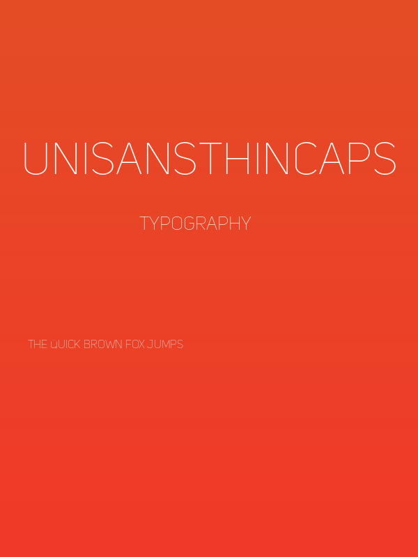 UniSansThinCAPS Poster