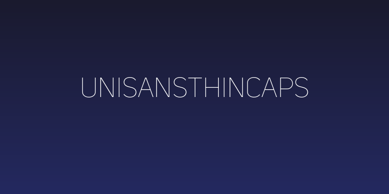 UniSansThinCAPS Social Header