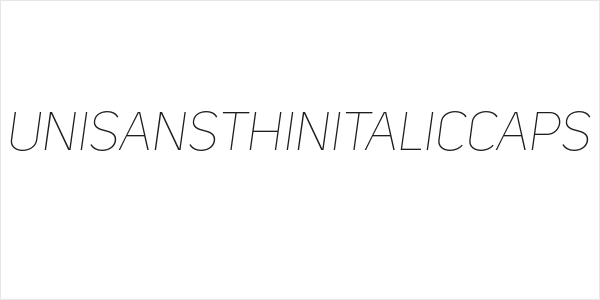 UniSansThinItalicCAPS Logo