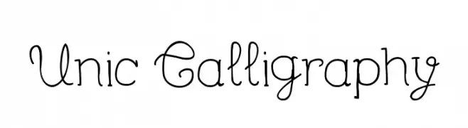 Unic Calligraphy  baixar fontes gratis
