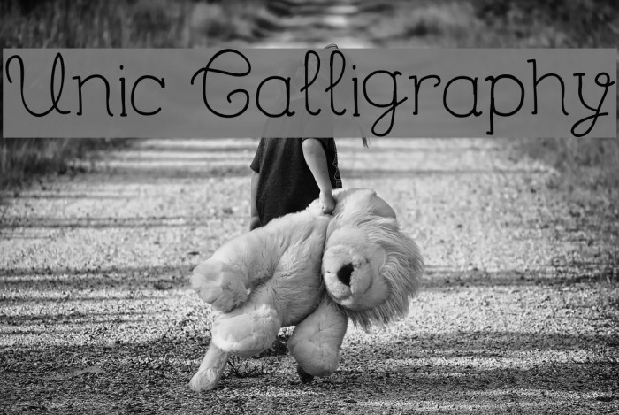 Unic Calligraphy Font examples