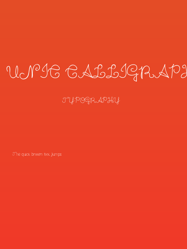 Unic Calligraphy Poster