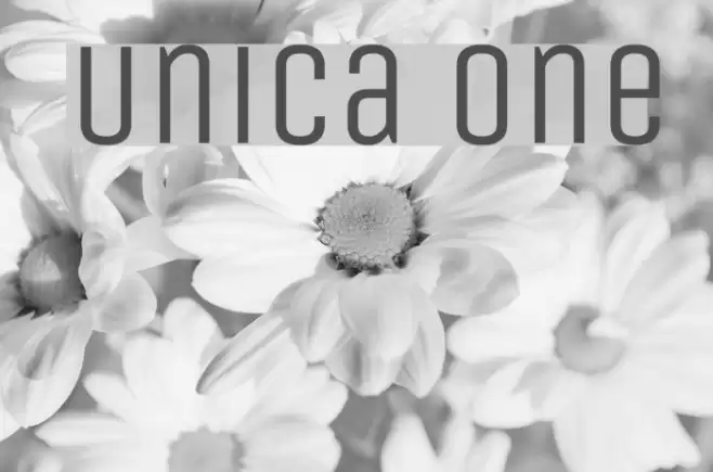 Unica One Font examples