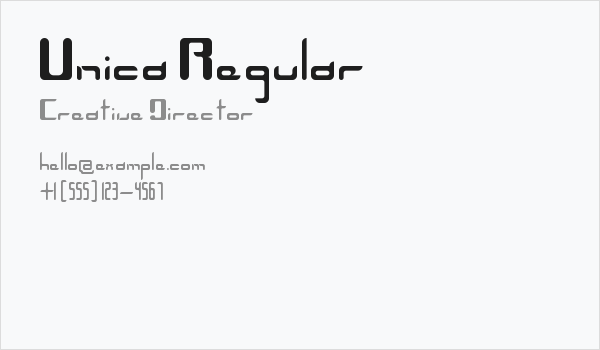 Unica Regular Business Card