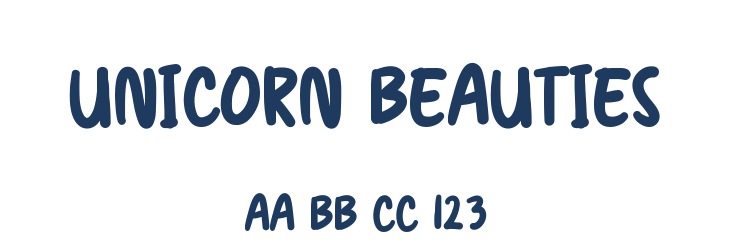 Unicorn Beauties Font Preview