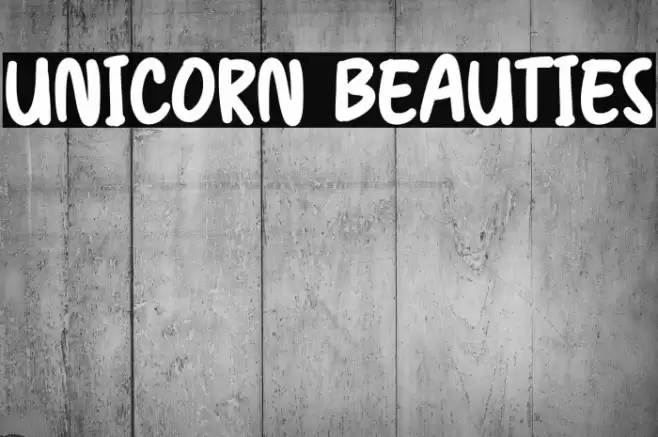 Unicorn Beauties Шрифта examples