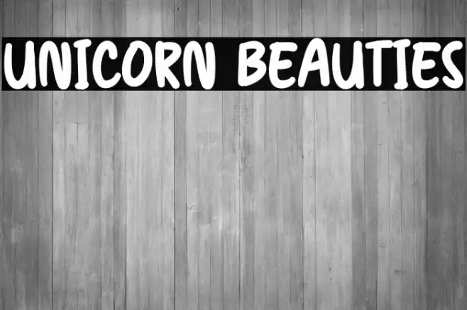 Unicorn Beauties Шрифта examples