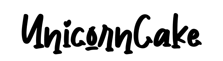 Unicorn Cake Schriftart
