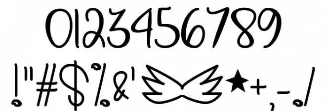 Unicorn Calligraphy Font OTHER CHARS