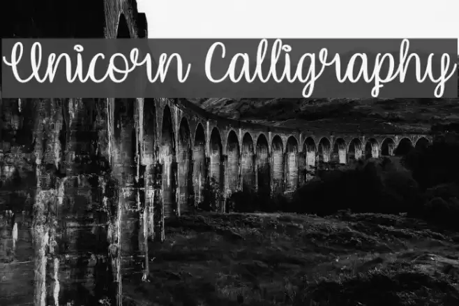 Unicorn Calligraphy Font examples