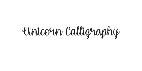 Unicorn Calligraphy Logo